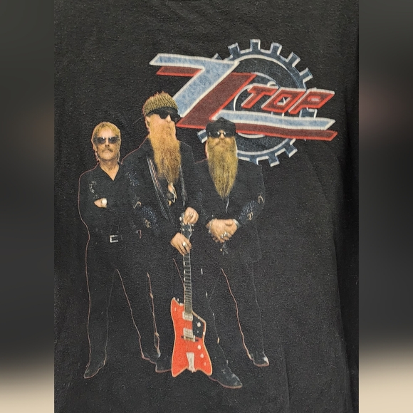 ZZ Top Hollywood Blues Tour T Shirt Size XL 2007 Tour Dates on Back Double Sided - Picture 2 of 7